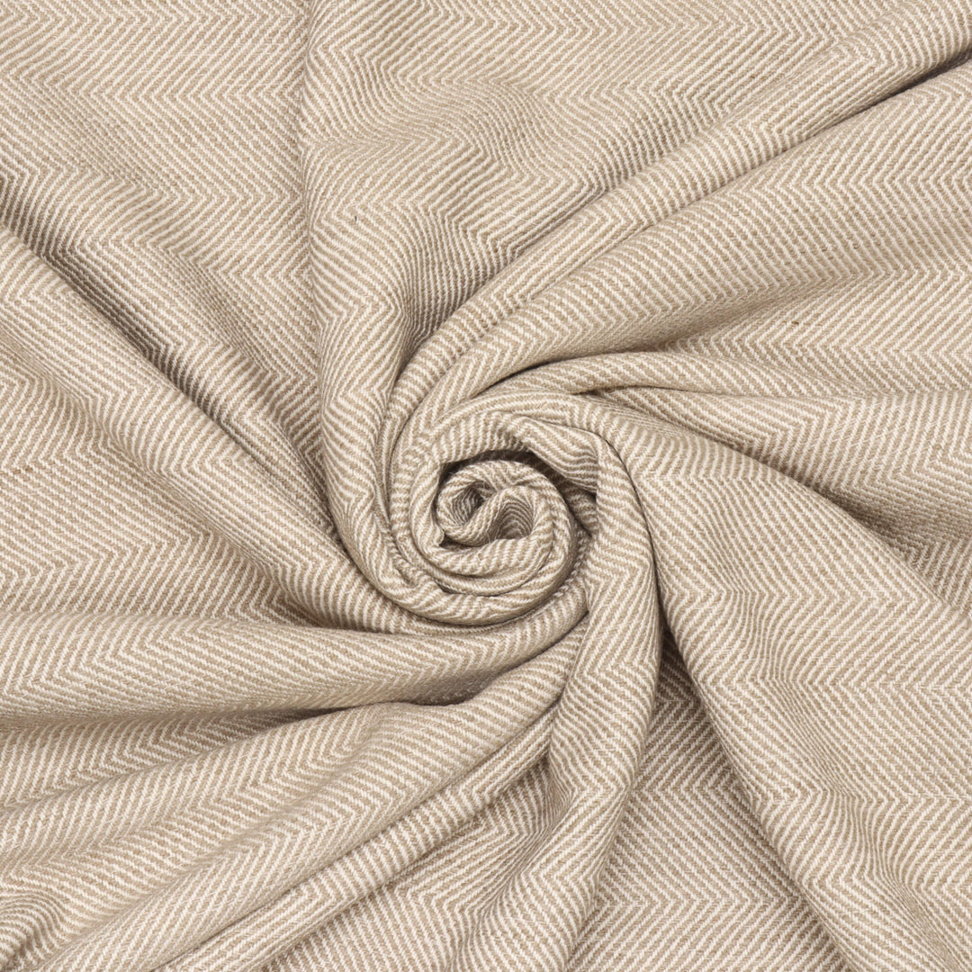 Granada Double Width Herringbone Taupe Fabric