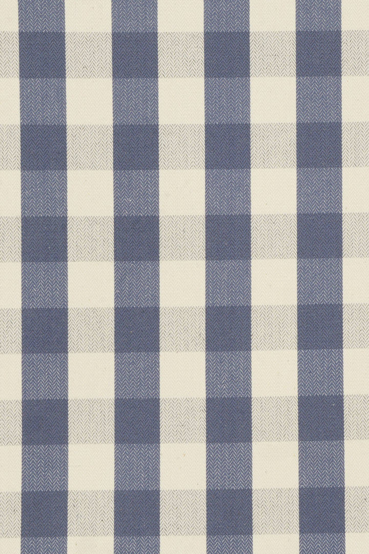 Clearance Croyde Check Blue Fabric