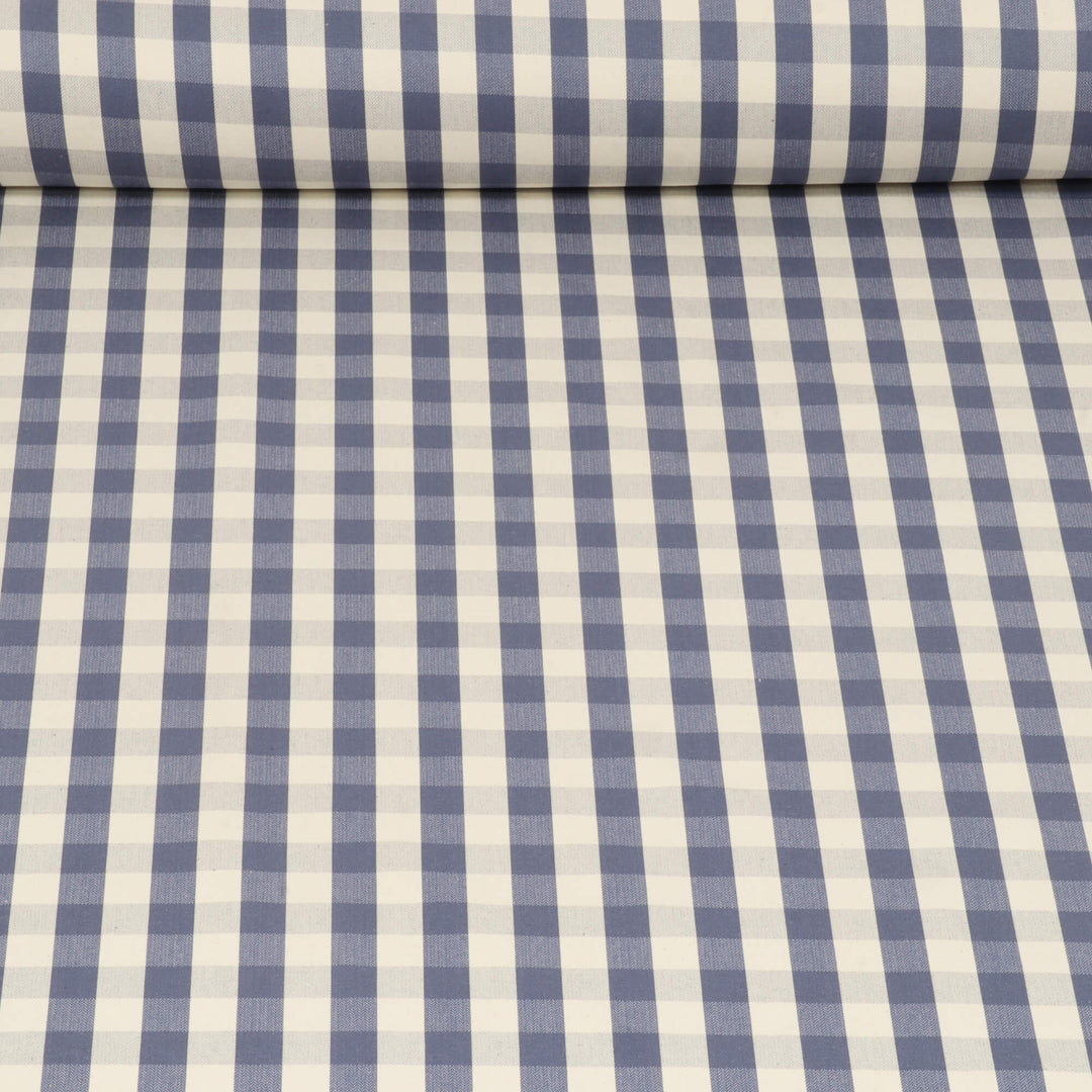 Croyde Check Blue Fabric