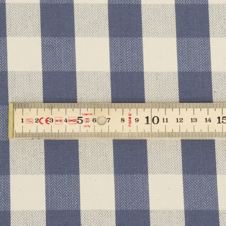 Croyde Check Blue Fabric