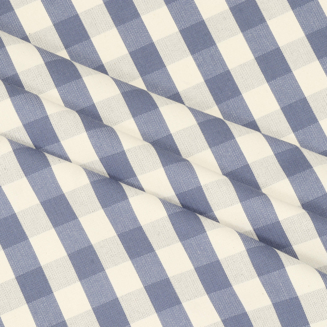 Clearance Croyde Check Blue Fabric