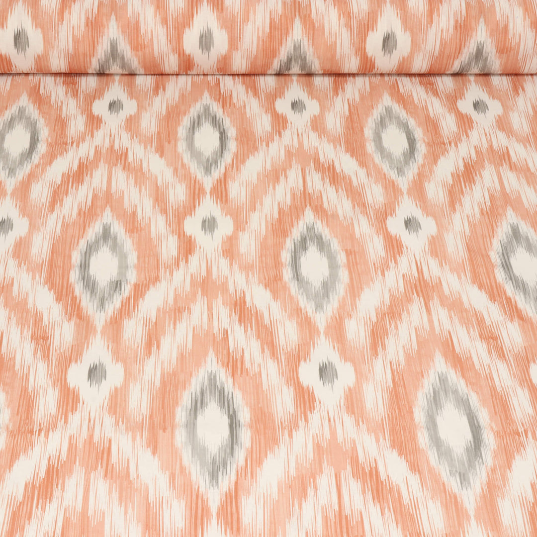 Rimini Ikat Coral Fabric