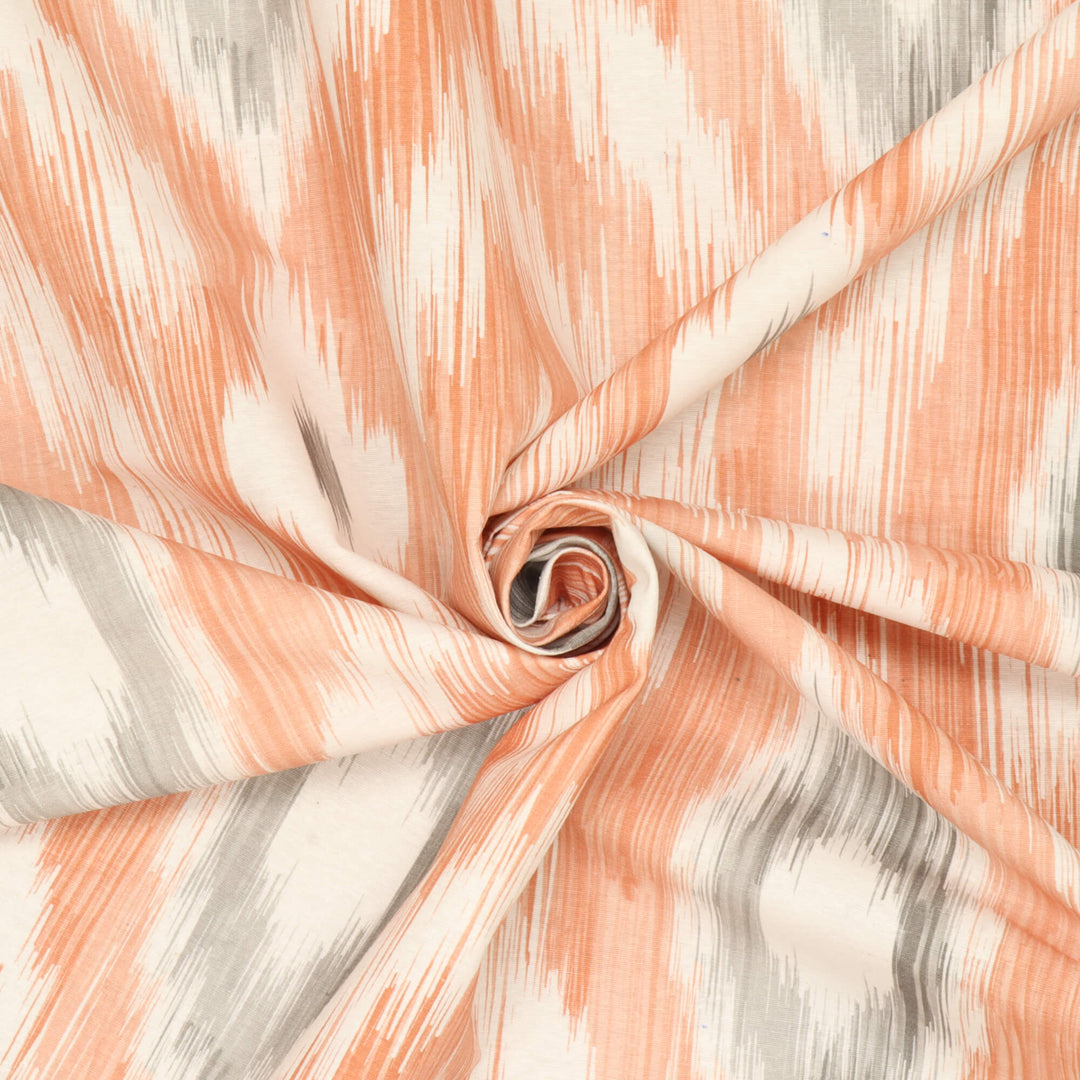 Rimini Ikat Coral Fabric