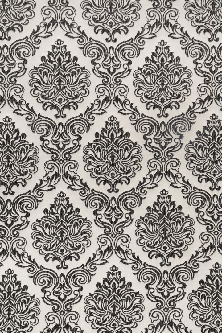 Belle Damask Mono Fabric