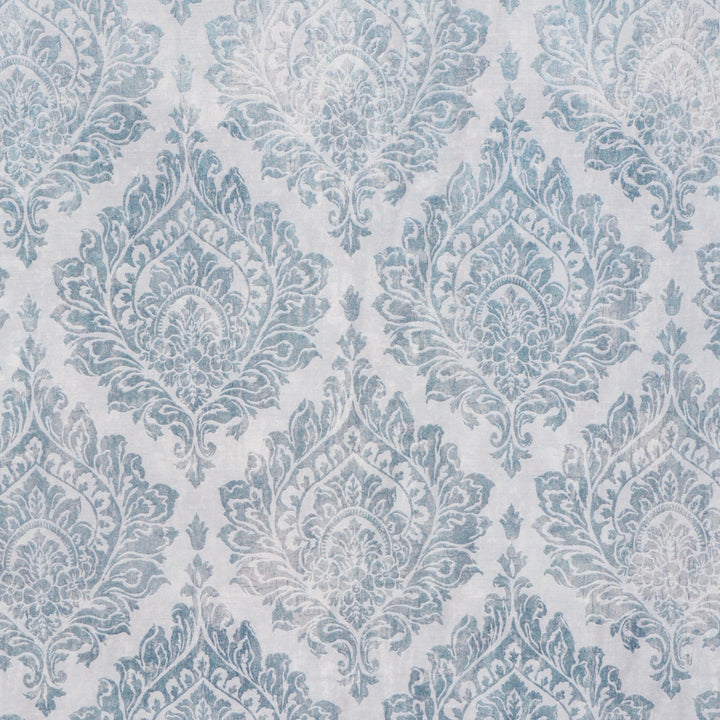 Serene Damask Soft Blue Fabric