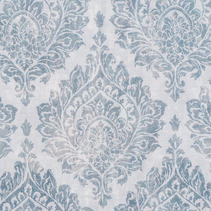 Serene Damask Soft Blue Fabric