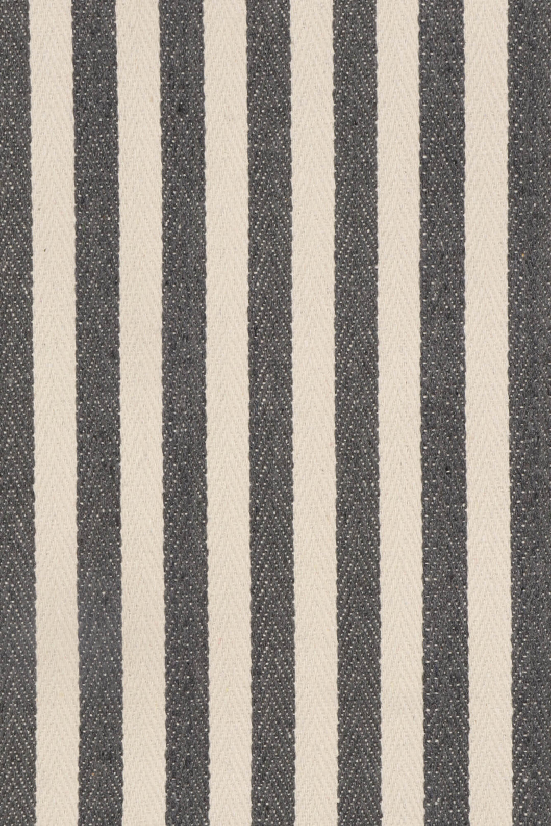 Lynmouth Grey Herringbone Stripe Fabric