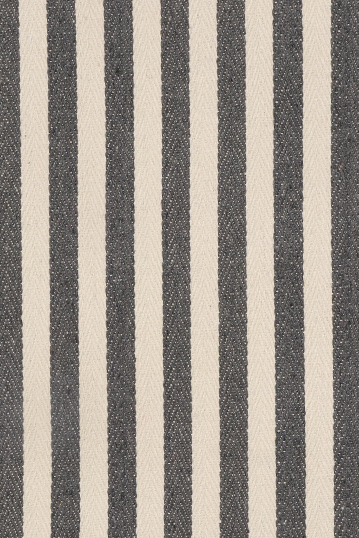 Lynmouth Grey Herringbone Stripe Fabric