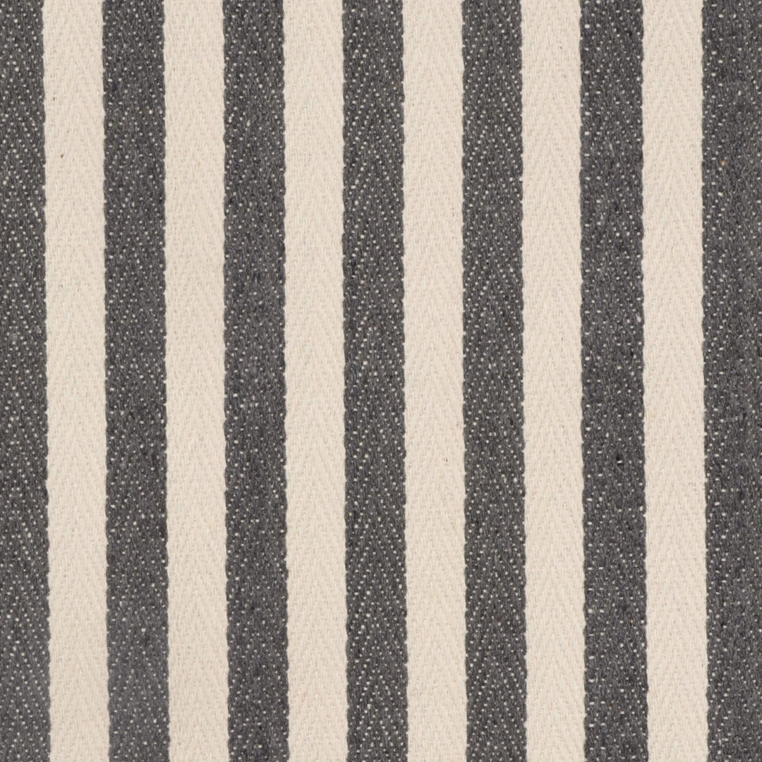 Lynmouth Grey Herringbone Stripe Fabric