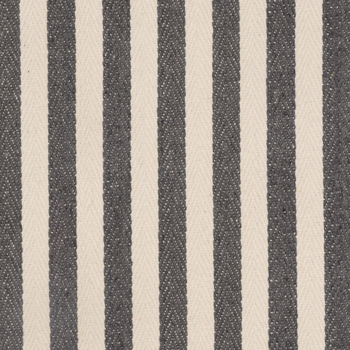 Lynmouth Grey Herringbone Stripe Fabric