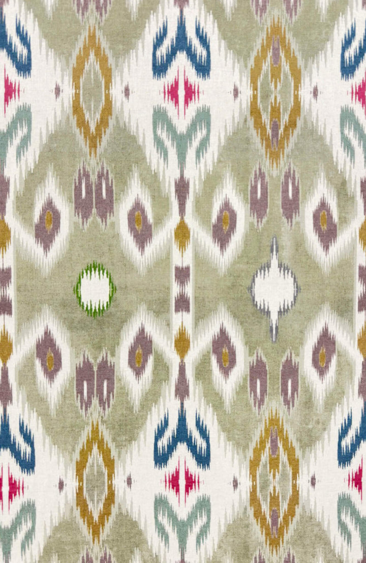 Zena Ikat Matcha Fabric