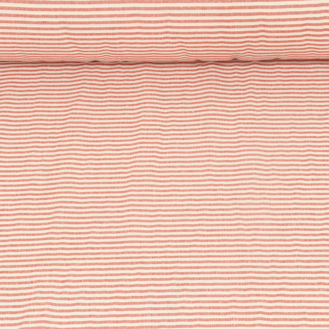 Newbury Stripe Red Fabric