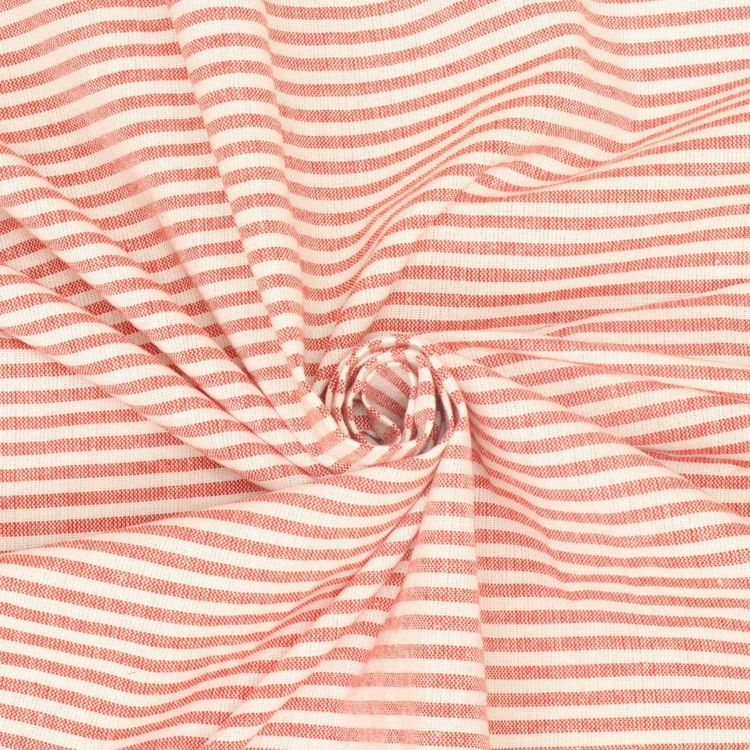 Newbury Stripe Red Fabric