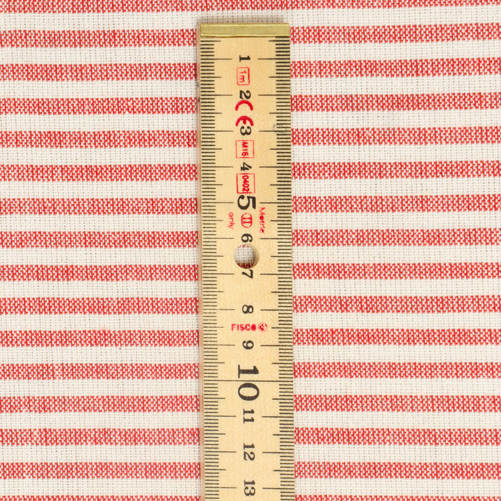 Newbury Stripe Red Fabric