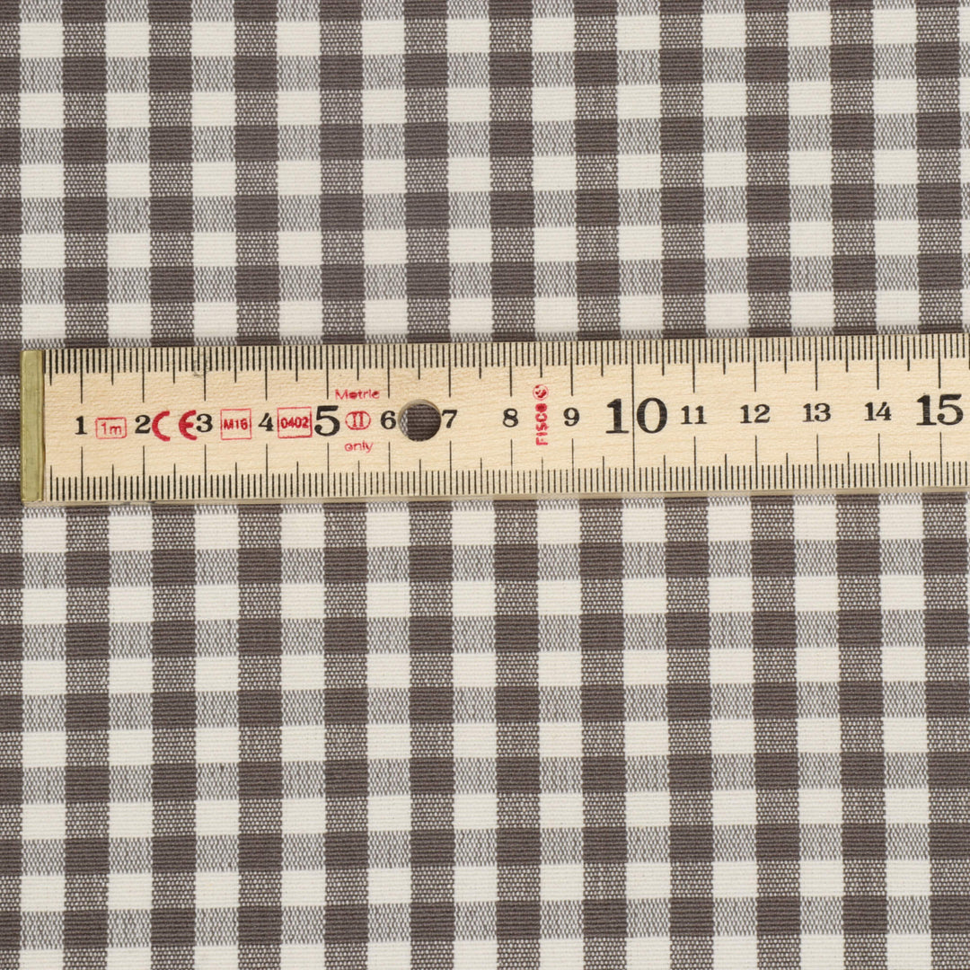 Gingham Micro Check Fabric - Cedar