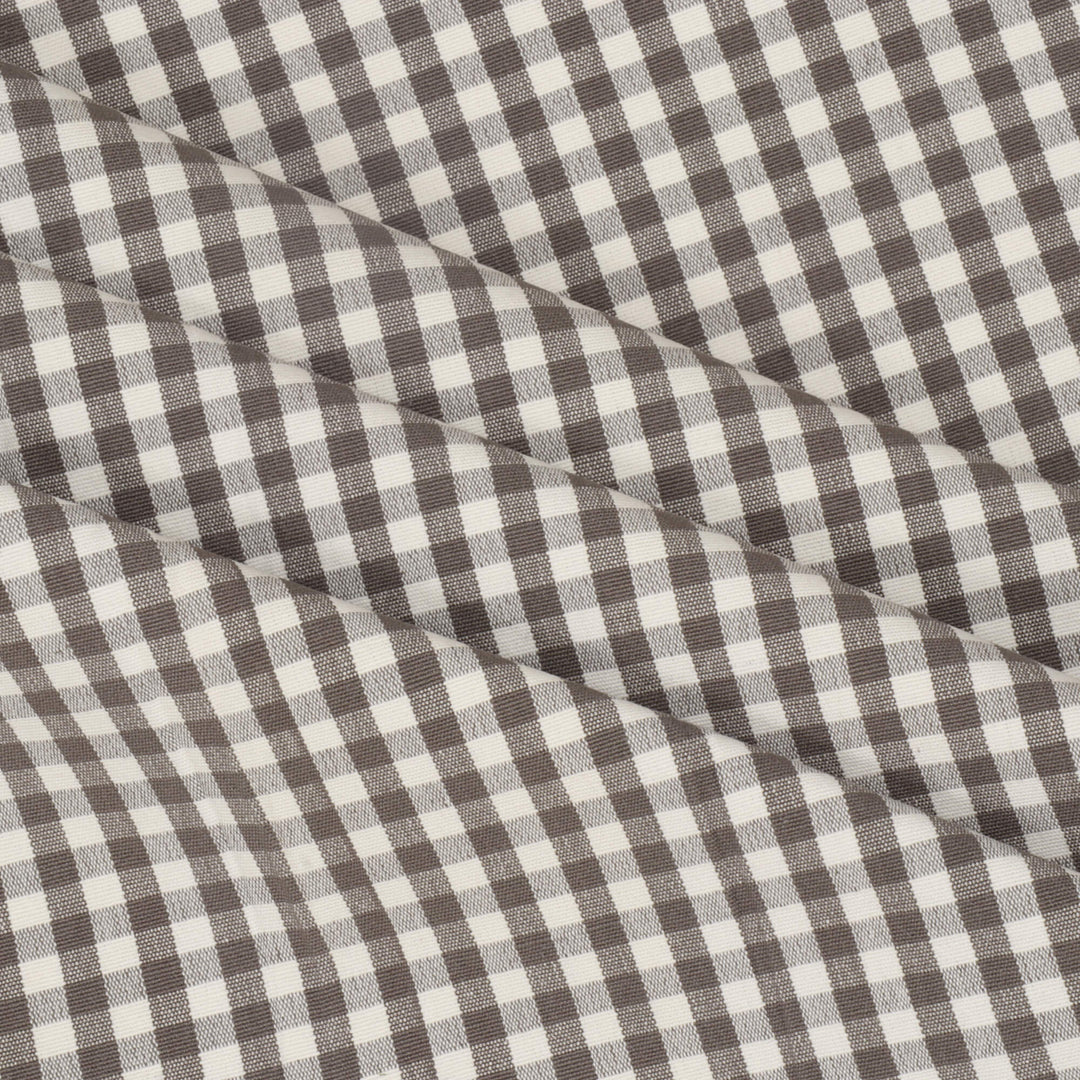 Gingham Micro Check Fabric - Cedar