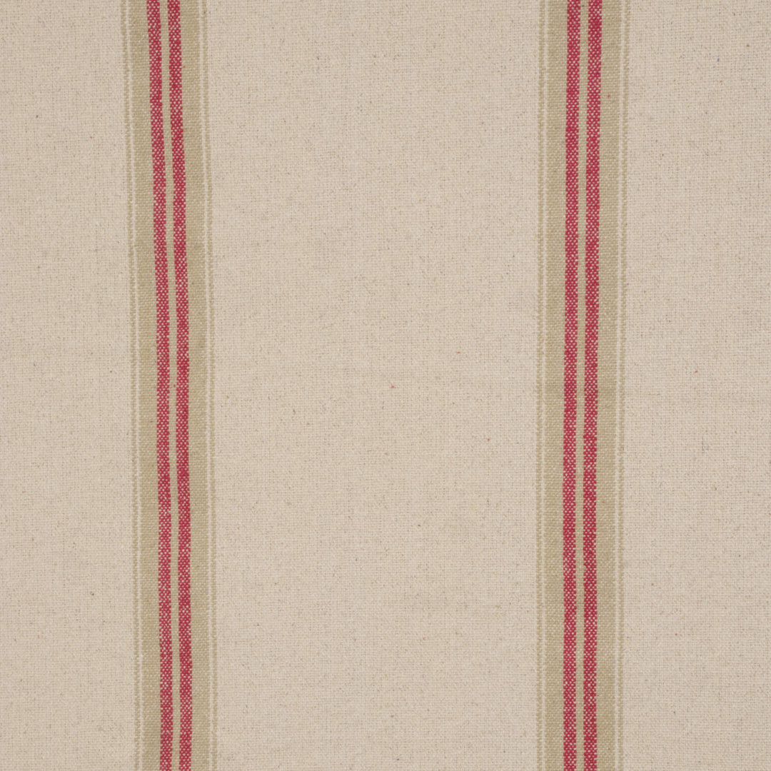 Donan Stripe Red Fabric