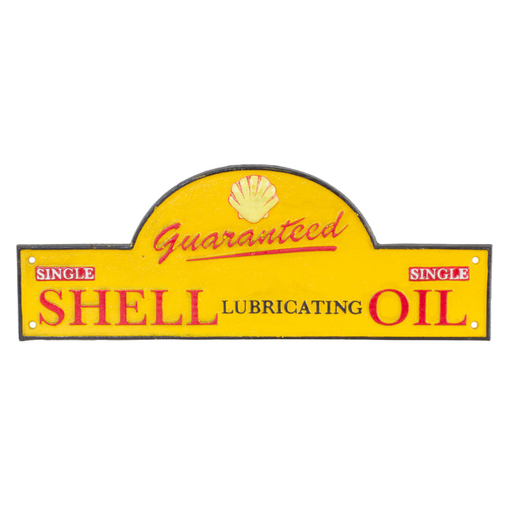 Domed Shell Oil Cast Iron Wall Sign