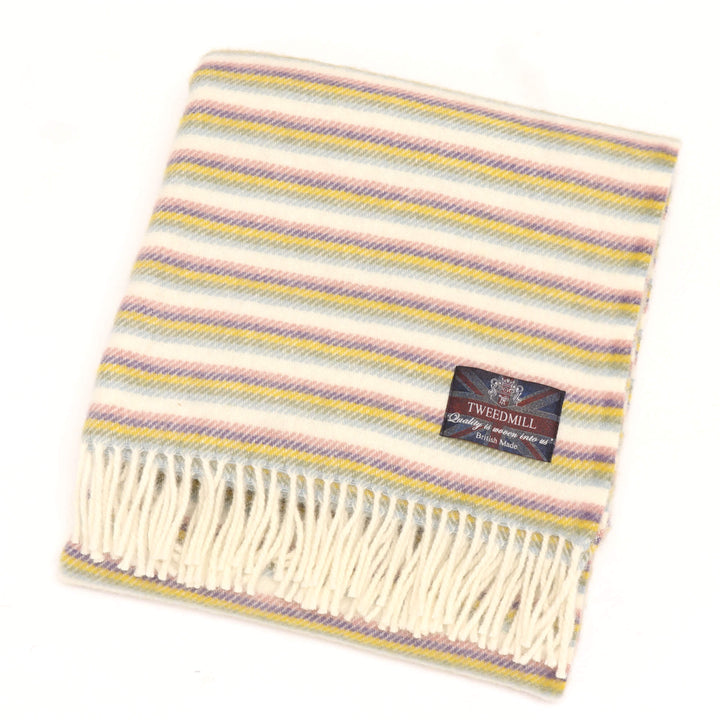 Tweedmill Stripe Wool Throw Sunset