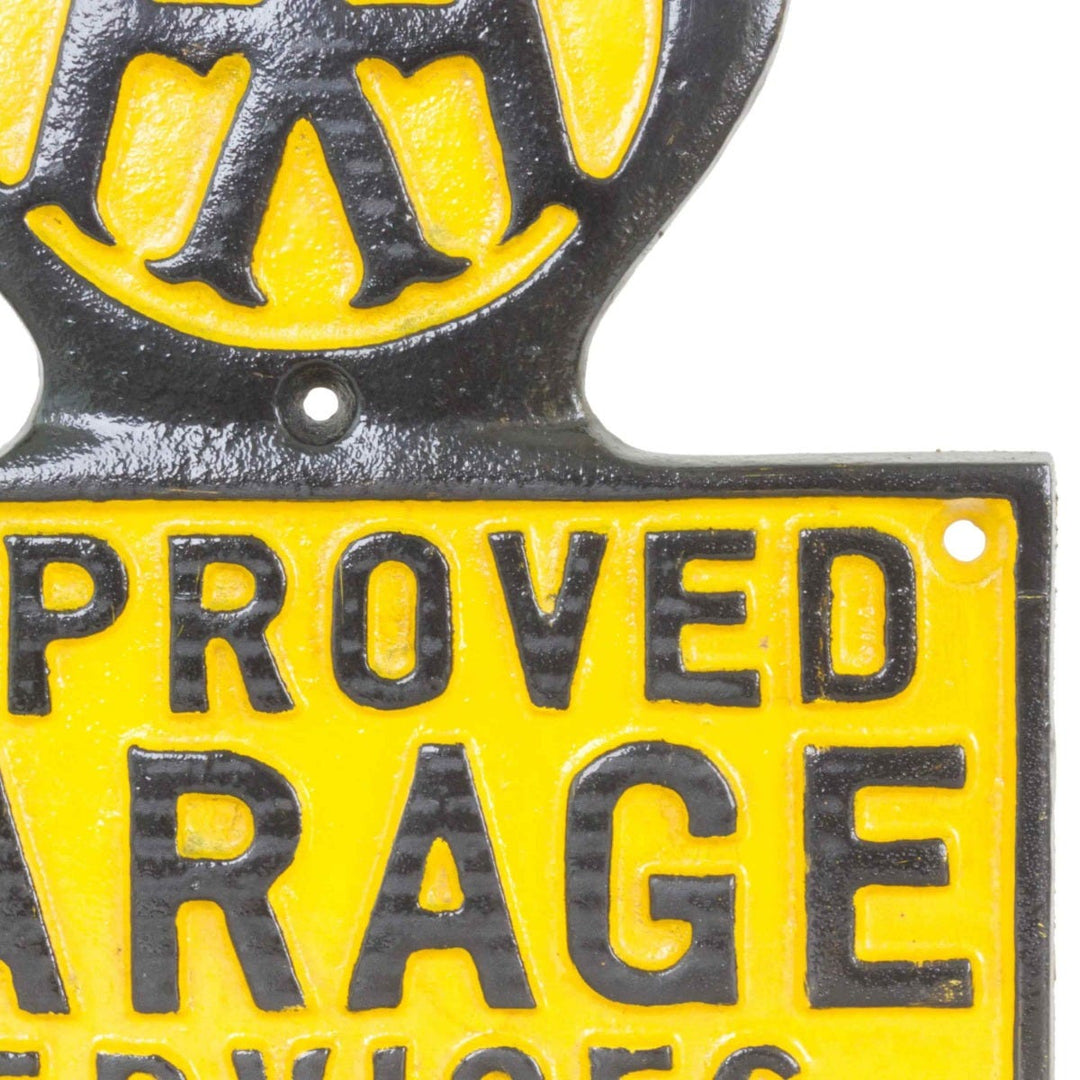 AA Garage Cast Iron Wall Sign