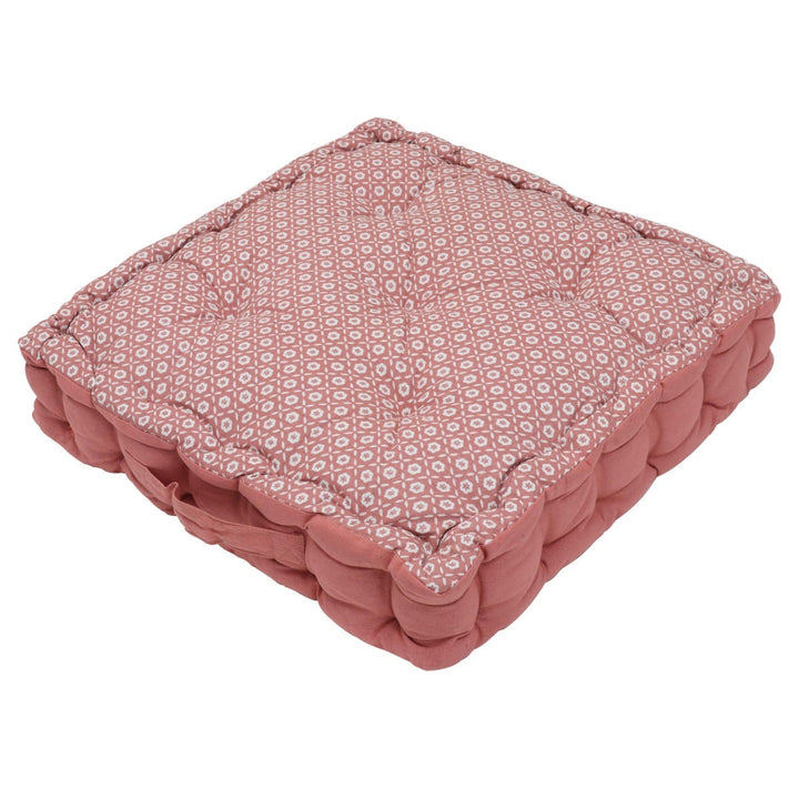 Adele Floral Coral Floor Cushion