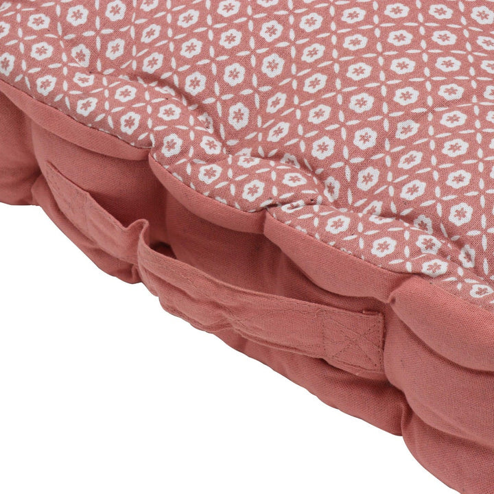 Adele Floral Coral Floor Cushion