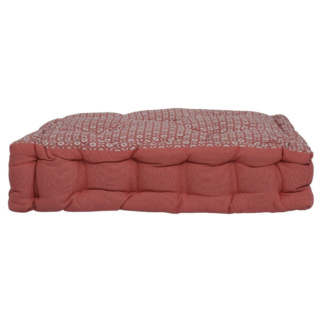 Adele Floral Coral Floor Cushion