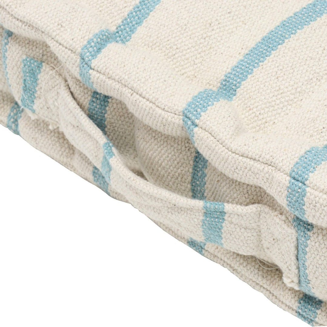 Austin Stripe Aqua Floor Cushion