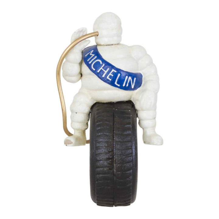 Bibendum Michelin Man Sitting on Tyre Cast Iron Ornament 24cm