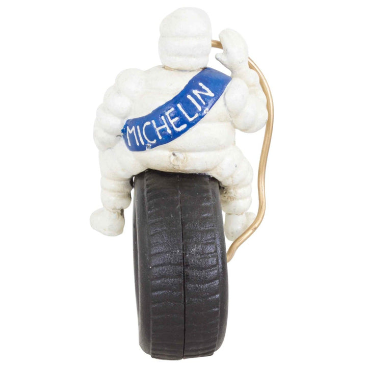 Bibendum Michelin Man Sitting on Tyre Cast Iron Ornament 24cm