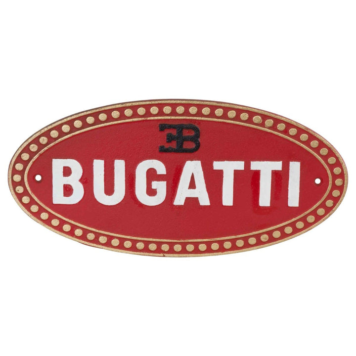 Bugatti Cast Iron Wall Sign