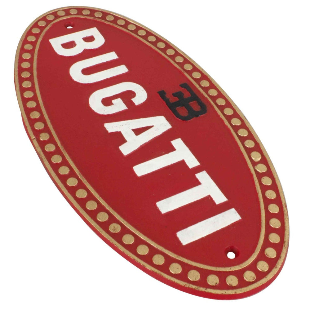 Bugatti Cast Iron Wall Sign