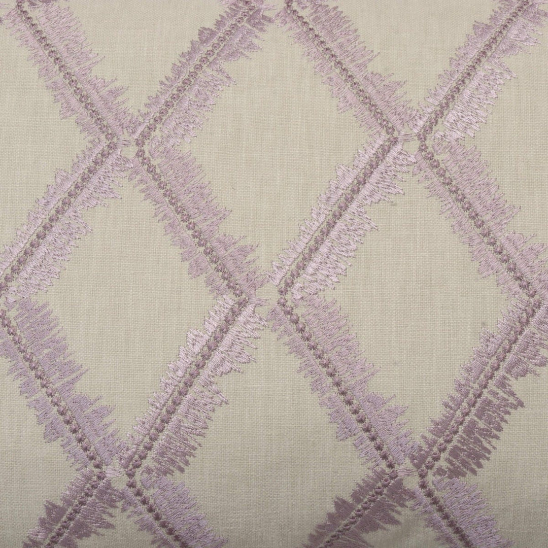 Molina Trellis Embroidered Lilac Oblong Cushion