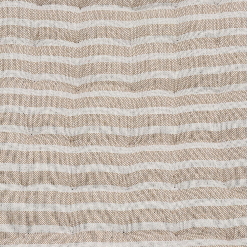 Falmouth Stripe Beige Cotton Seat Pad