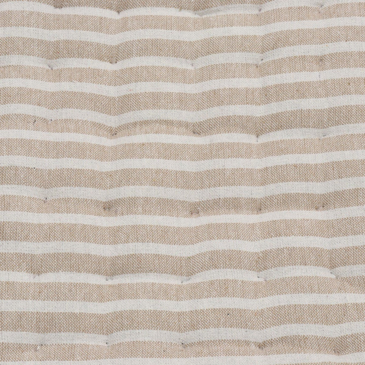 Falmouth Stripe Beige Cotton Seat Pad