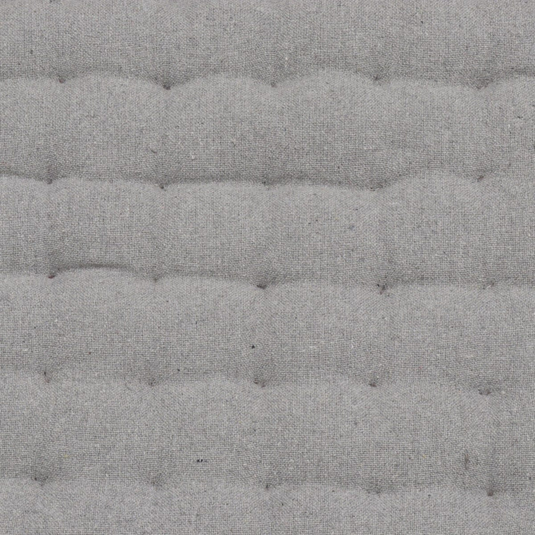 Plain Grey Cotton Fringed Seat Pad