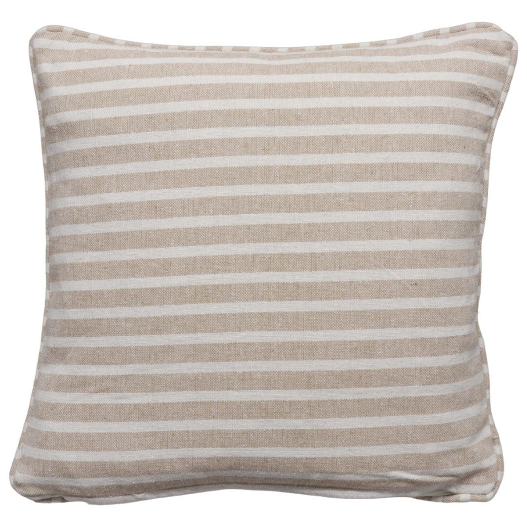 Falmouth Stripe Beige Cotton Cushion