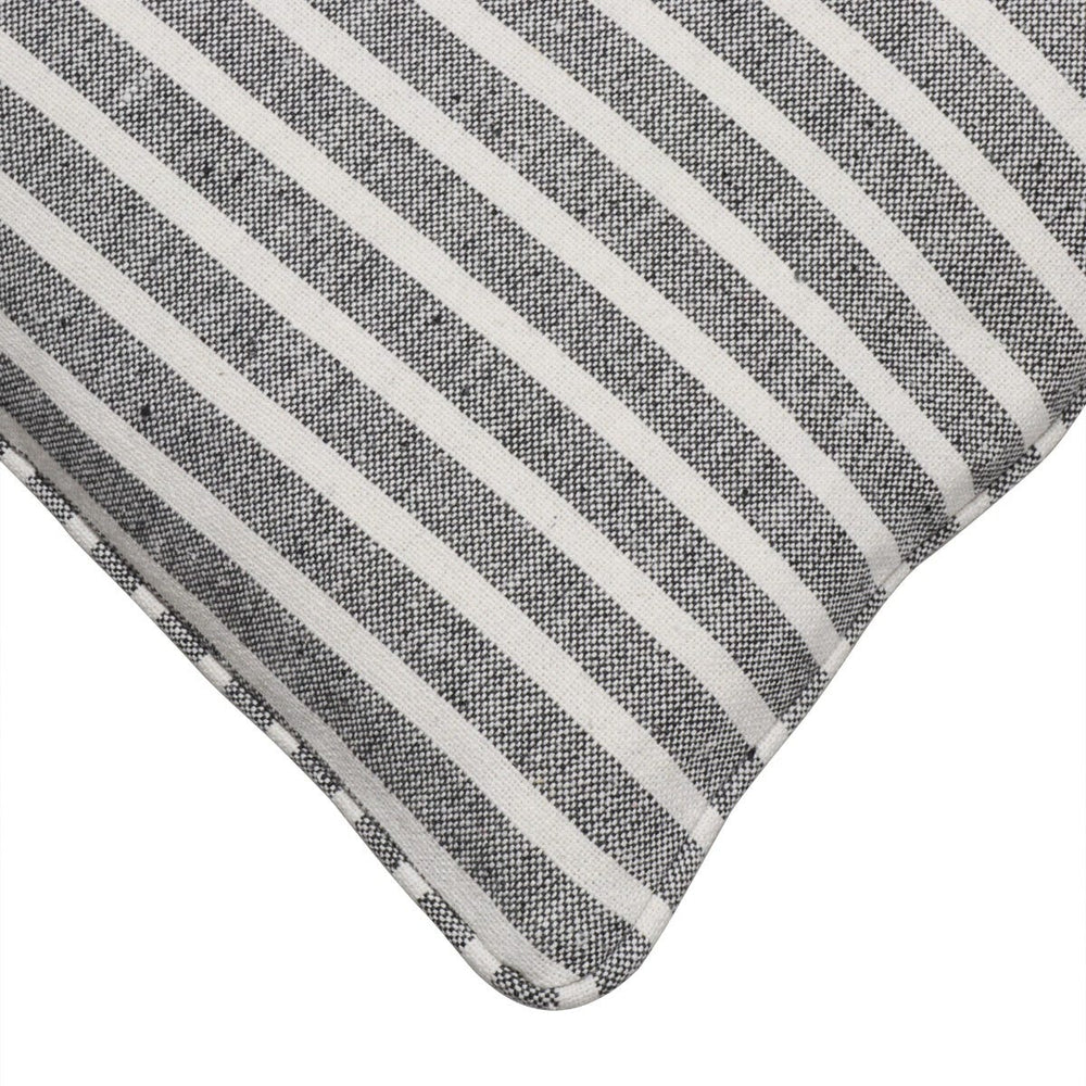 Falmouth Stripe Graphite Cotton Cushion
