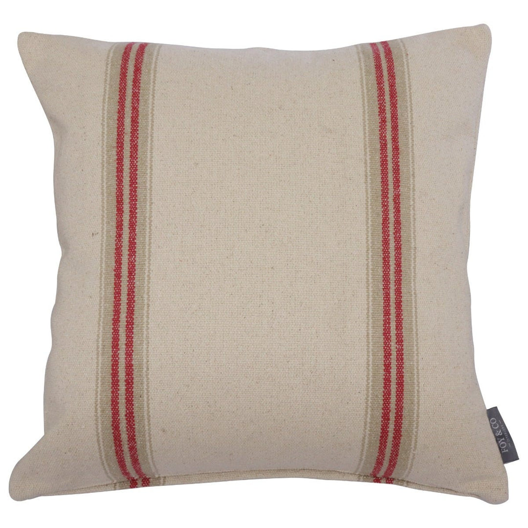 Donan Stripe Red Cushion