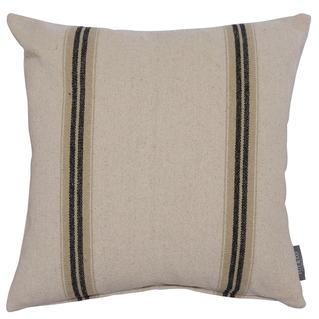 Donan Stripe Ebony Cushion