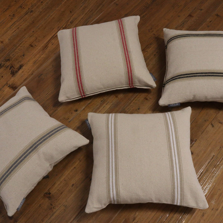 Donan Stripe Grey Cushion