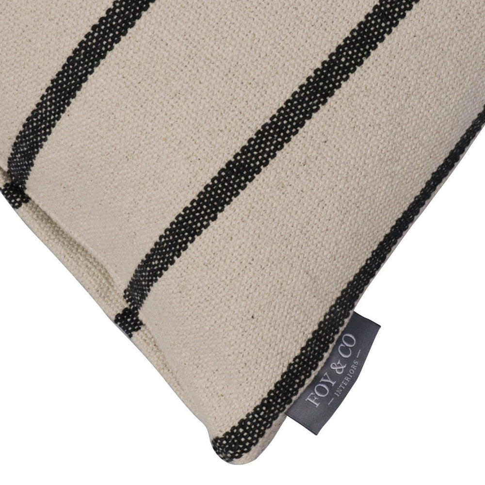 Austin Stripe Charcoal Cushion