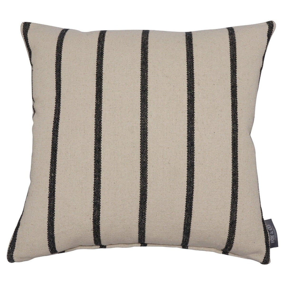 Austin Stripe Charcoal Cushion