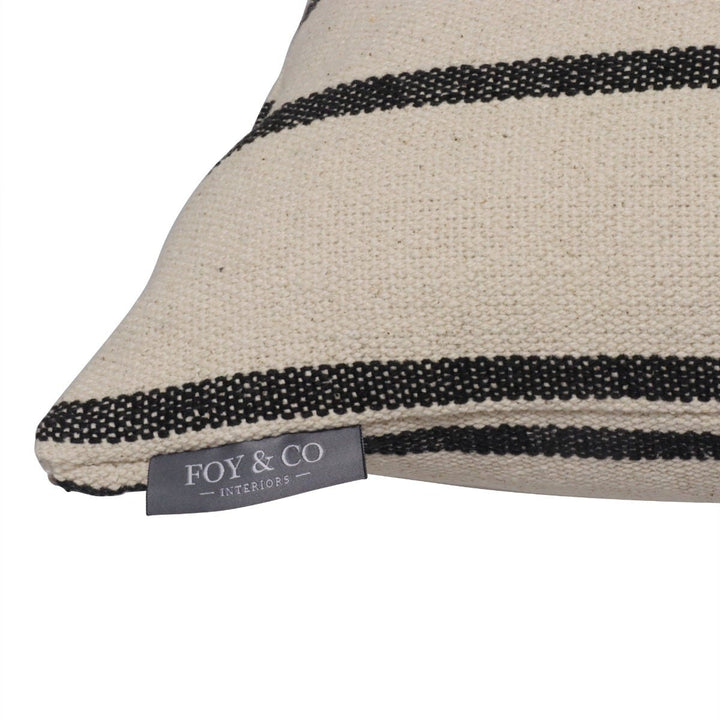 Austin Stripe Charcoal Cushion