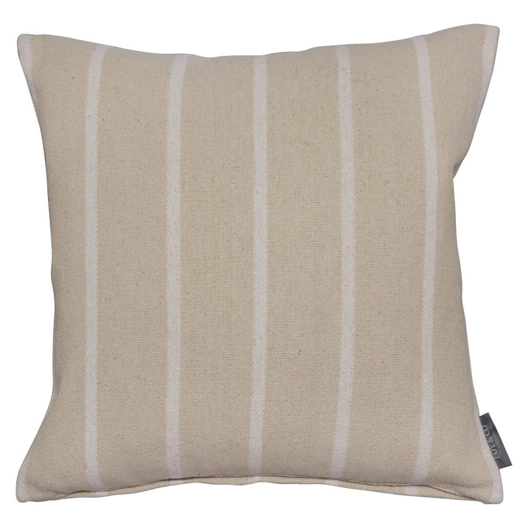 Austin Stripe White Cushion