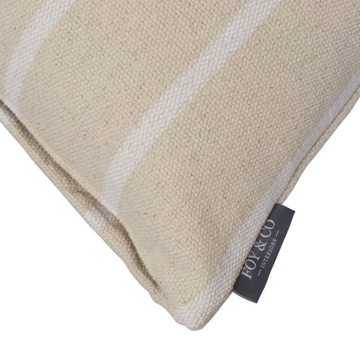 Austin Stripe White Cushion