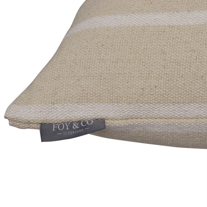 Austin Stripe White Cushion