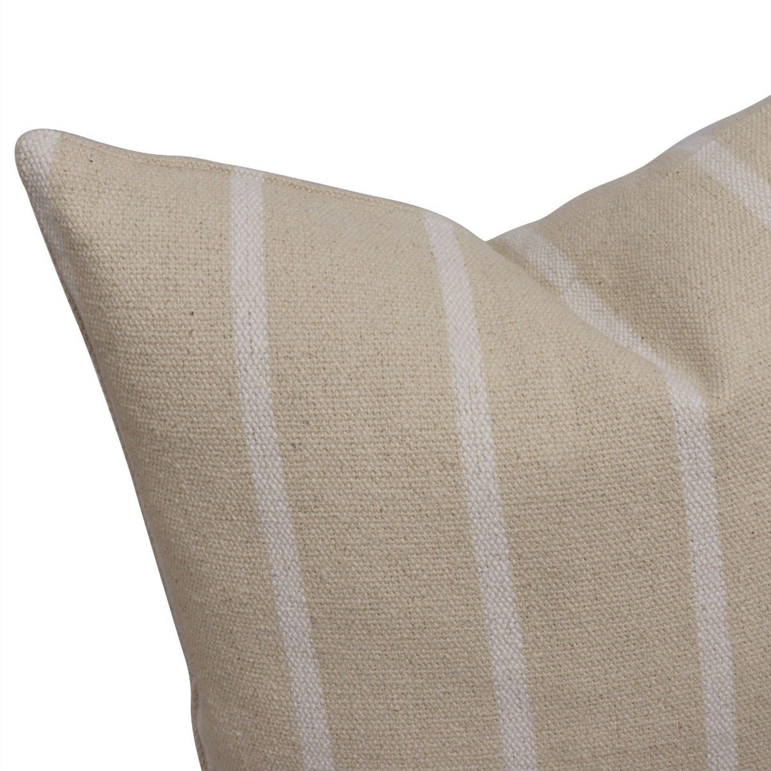 Austin Stripe White Cushion