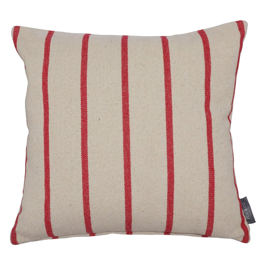 Austin Stripe Red Cushion