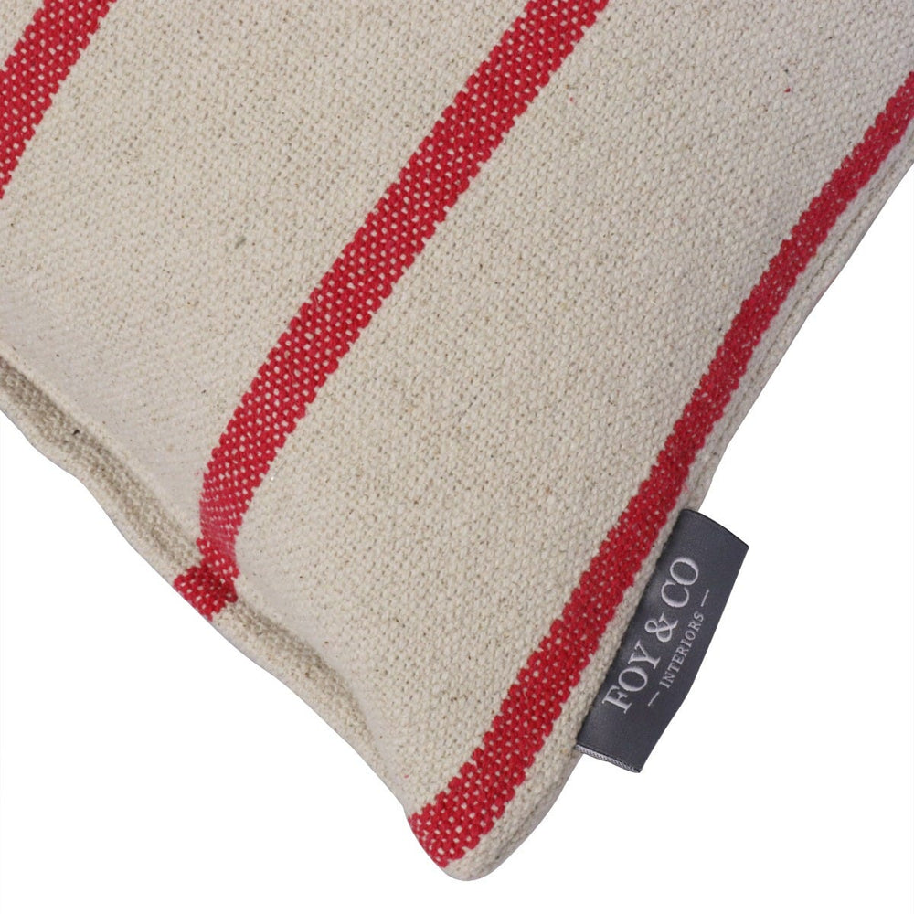 Austin Stripe Red Cushion